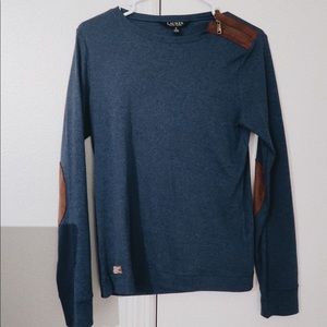 RALPH LAUREN Padded Elbow Long Sleeve Shirt